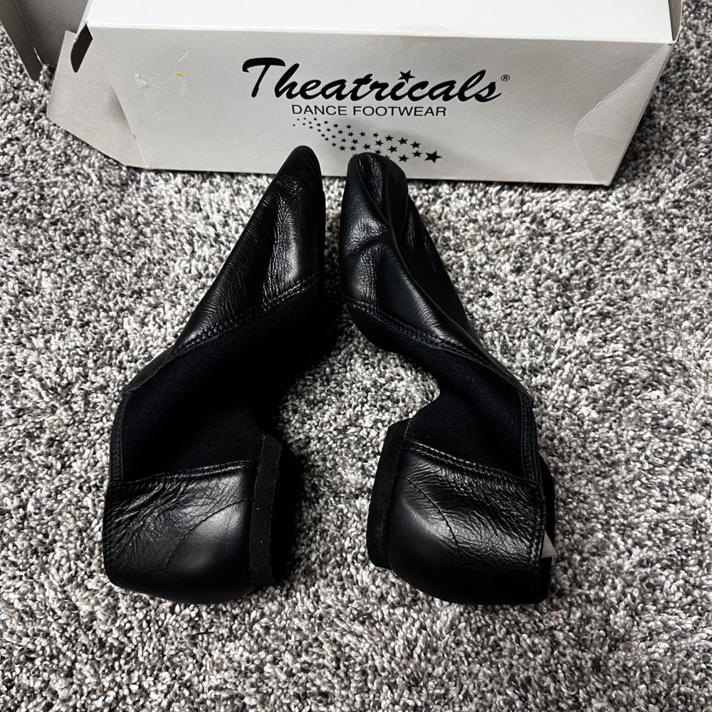 Theatricals T7850 Bootie Black Leather Jazz Dance Shoes Size 7.5 Twirling
